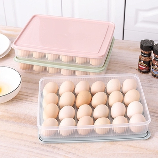 Egg storage box with lid refrigerator kitchen fresh-keeping storage box new plastic egg rack egg tray
