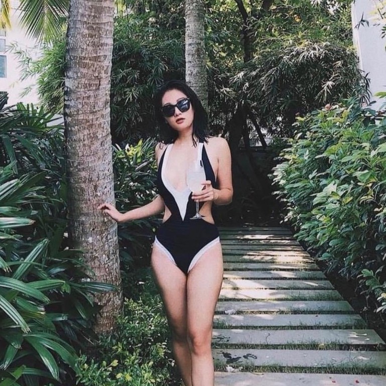 Bikini một mảnh khoét eo siêu tôn dáng nóng bỏng đen, trắng bikiniMe R5