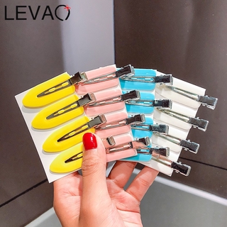 Kẹp tóc mỏ vịt bằng nhựa kim loại màu kẹo dễ thương