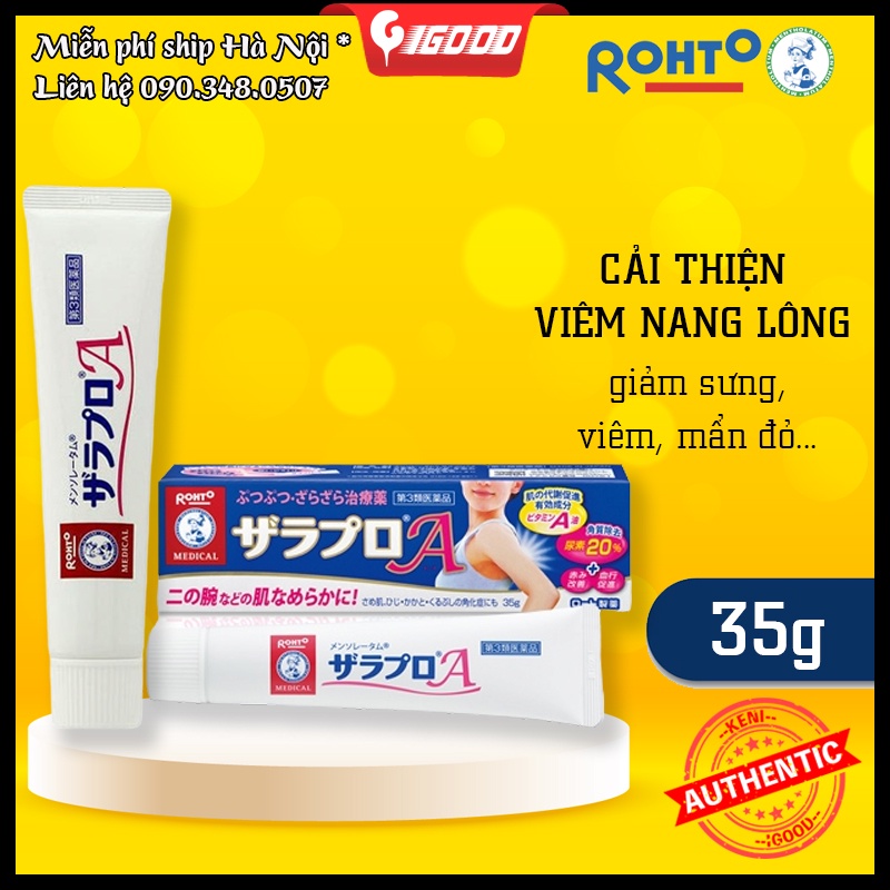 Kem viêm nang lông Zaraporo Rohto Nhật Bản 35g