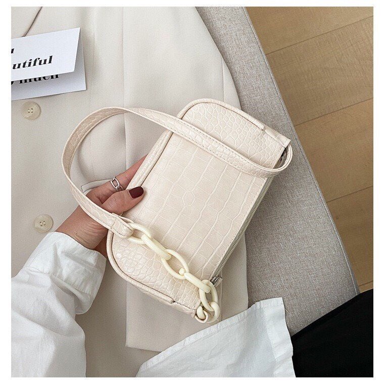Túi Xách NữTặng QuàTúi Đeo Chéo Da PU cao cấp kẹp nách có vân điệu đà mềm mại xinh xắn MÃ 3803