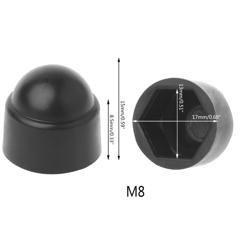 Set 10 Nắp Nhựa Bảo Vệ Bu Lông M6 M8 M10 M12