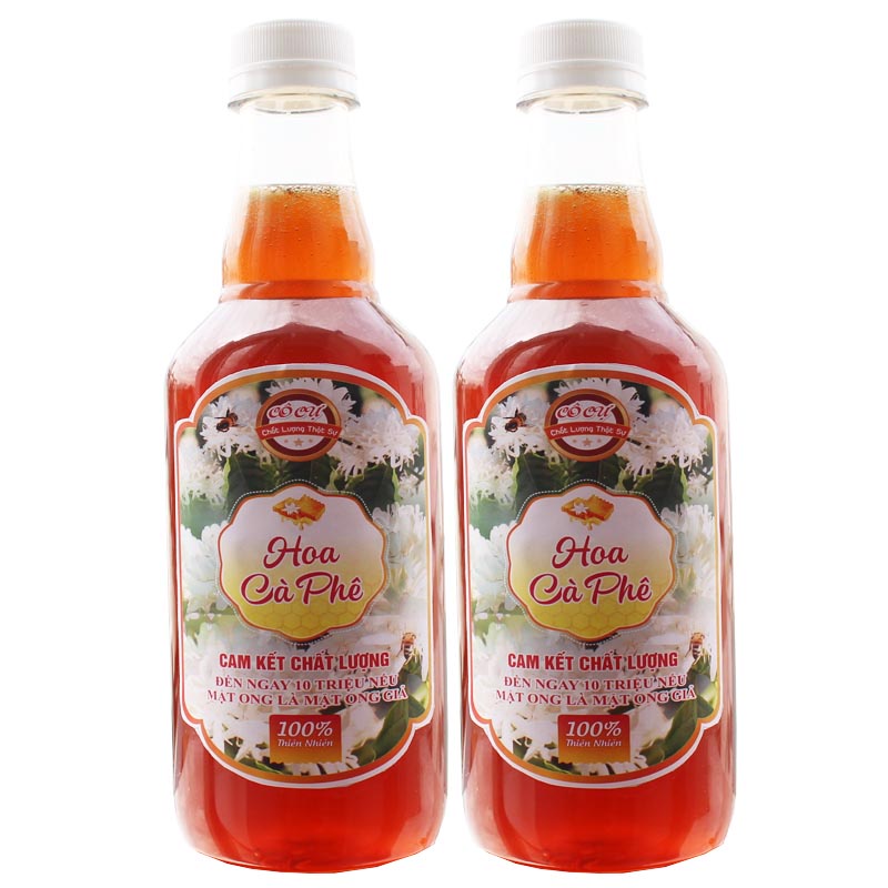 Mật Ong Hoa Cà Phê Bảo Lộc 1000ml ( bộ 2 chai 500ml) Đặc sản Cô Cự