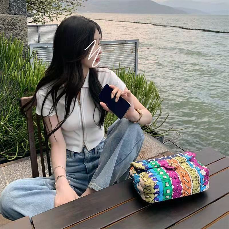 AMOI Áo Thun Polo Nữ Tay Ngắn Màu Trơn Thời Trang