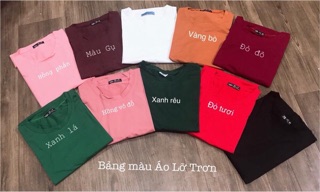 ÁO PHÔNG TRƠN TAY LỠ DÁNG THỤNG