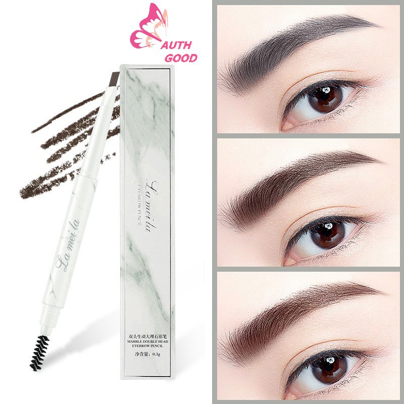 Chì kẻ mày 💖FREESHIP💖 Chì kẻ mày 2 đầu Lameila Nội địa Trung Vỏ trắng