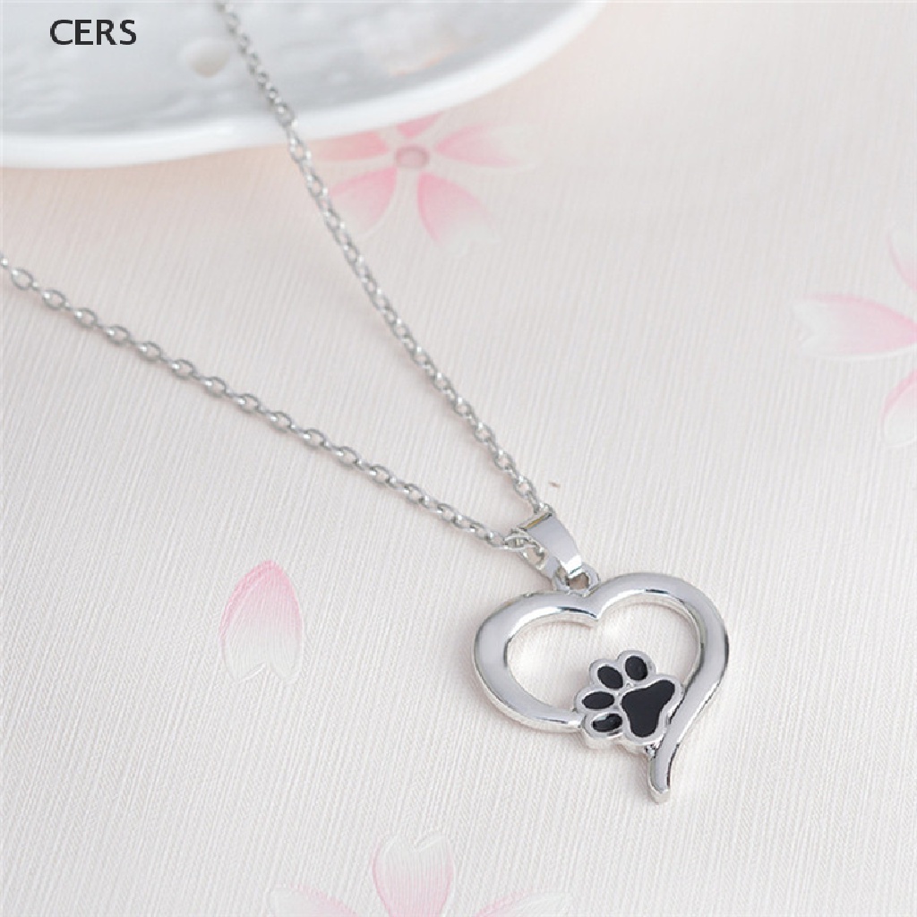 Vòng cổ Mặt Hình Dấu Chân Chó Mèo Dễ Thương