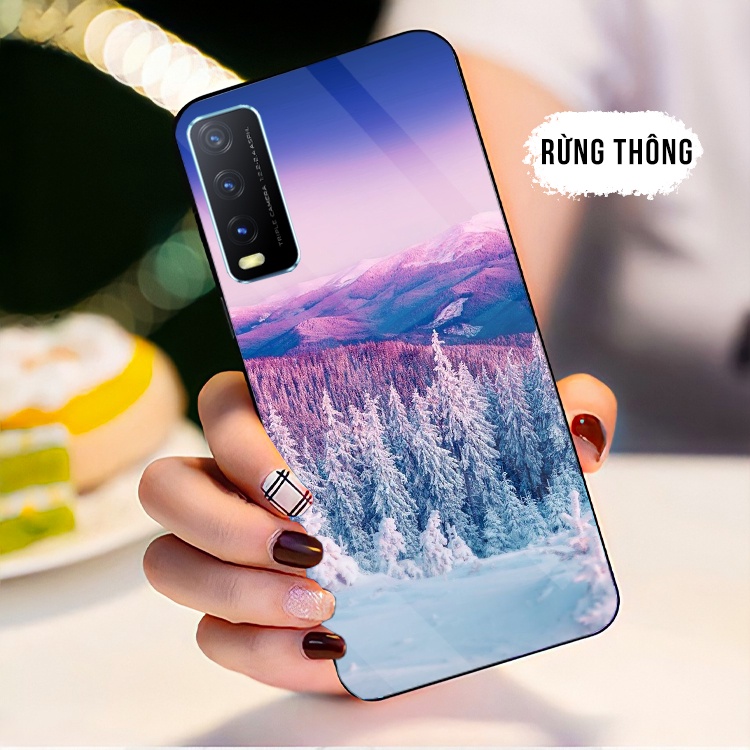 Ốp Lưng VIVO Y20, Y20S, Y12S, V20SE Mặt kính cường lực cao cấp, sáng bóng, chất lượng