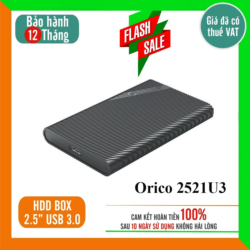 Hộp Đựng Ổ Cứng ORICO 2521U3 2.5 Inch USB 3.0 - Bảo Hành 12 Tháng -dc4276
