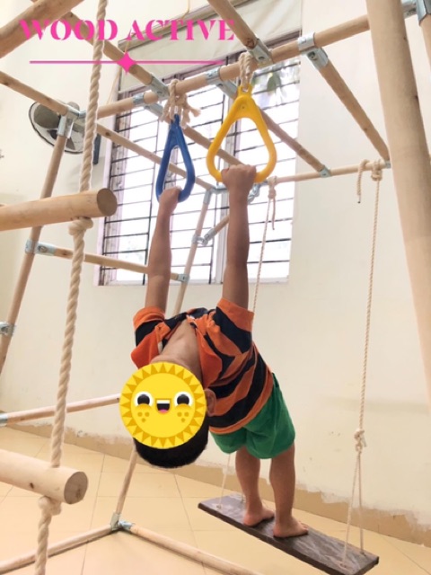 KHUNG VẬN ĐỘNG Wood Active 2🤾𝐁𝐇 𝟏𝟐 𝐓𝐇𝐀́𝐍𝐆🤾 siêu vận động cho bé, tăng chiều cao, IQ cho bé, giá rẻ