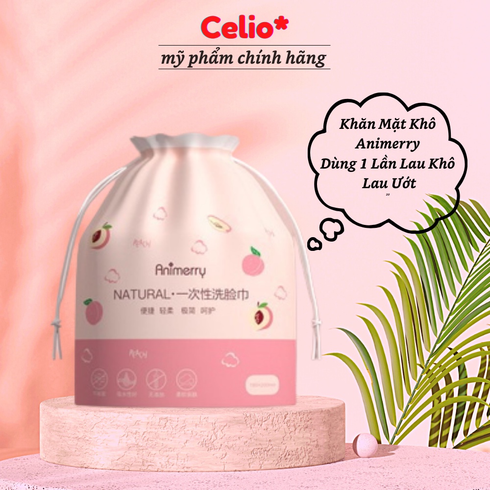 Khăn Lau Mặt dùng 1 lần lau khô, lau ướt, Khăn mặt khô Animerry đa năng ( CeLio Official Store )