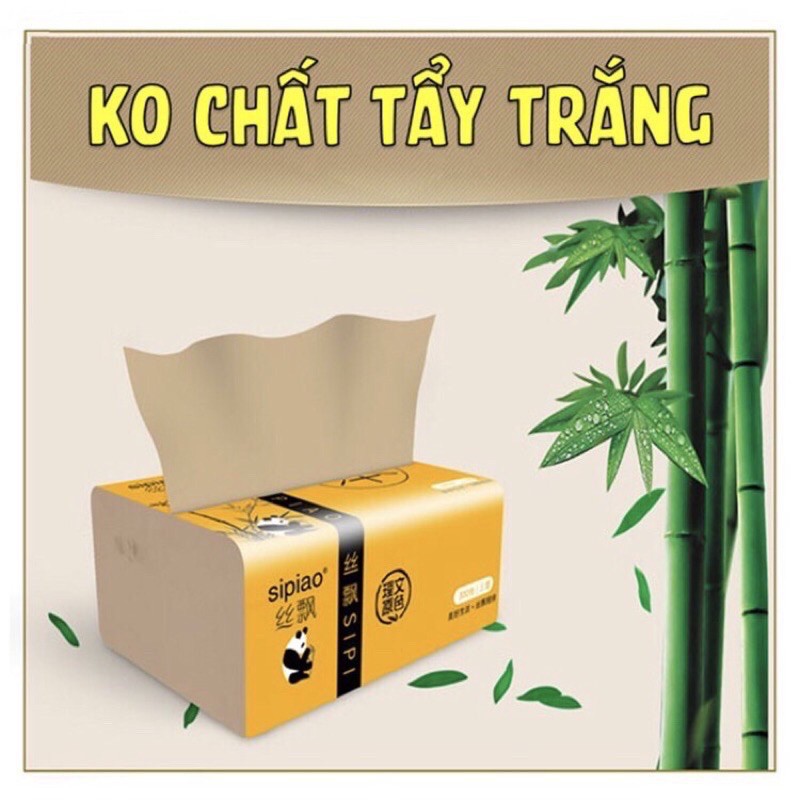 Giấy Ăn Gấu Trúc - Chính Hiệu Sipiao - hàng nội địa Trung siêu dai không chất tẩy trắng (thùng 30 gói)