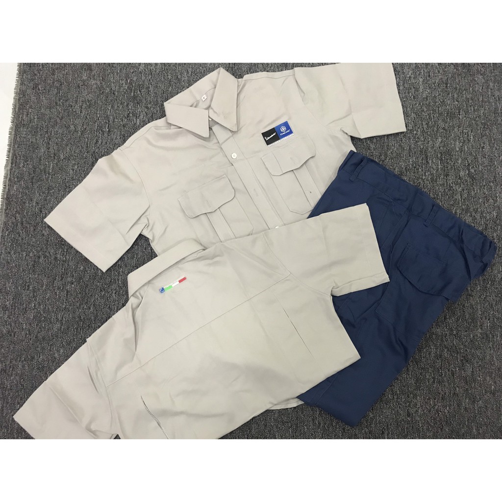 Đồng phục sữa xe piaggio xám