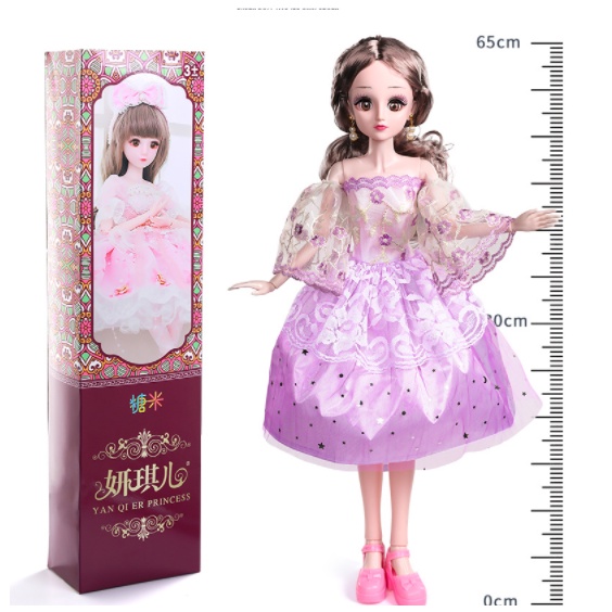 Búp bê Barbie, Elsa Nữ Hoàng Băng Giá 65cm Hàng Đẹp Cỡ To nhắm mở mắt kèm phụ kiện cho bé gái
