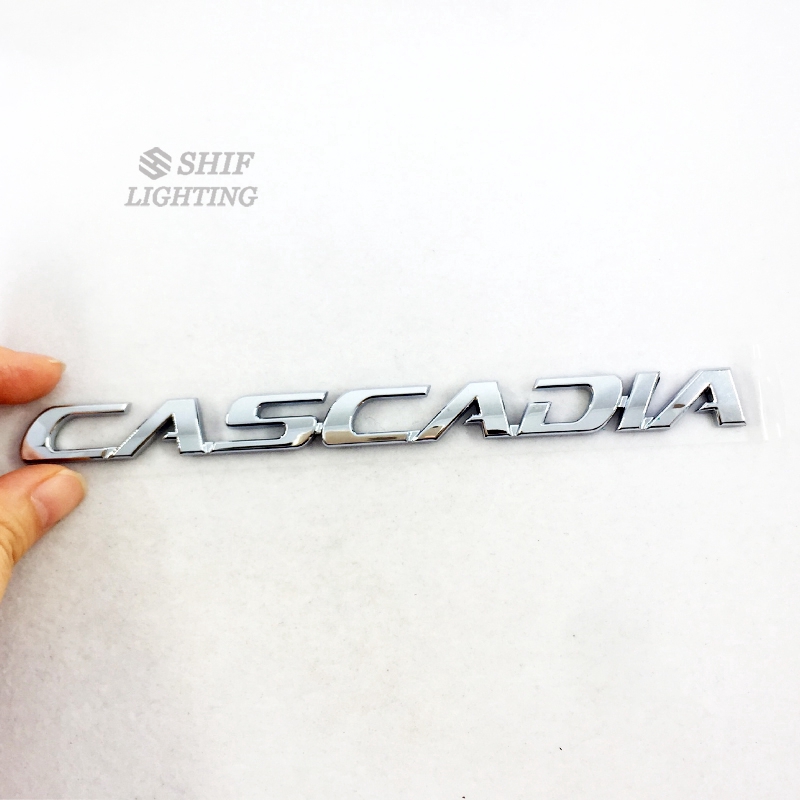 Decal dán trang trí xe hơi logo chữ CASCADIA bằng chất liệu ABS