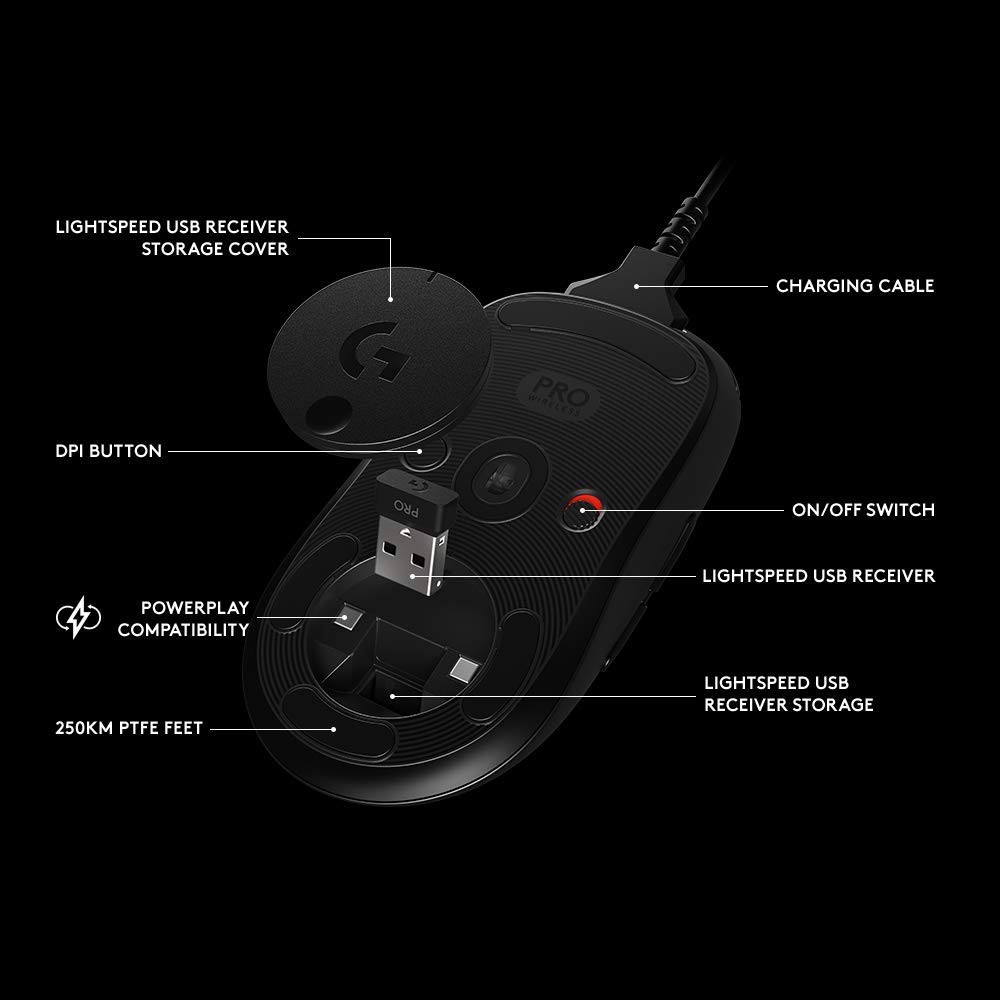 Chuột Không Dây Logitech G Pro Gaming Wireless 16000DPI RGB