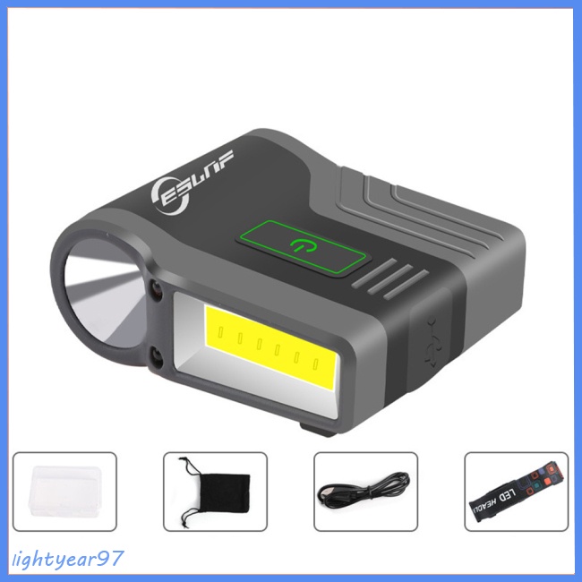 Đèn Led Đeo Đầu Sạc Usb Chống Thấm Nước Có Kẹp Gắn Mũ Lưỡi Trai Dùng Khi Đi Câu Cá / Cắm Trại