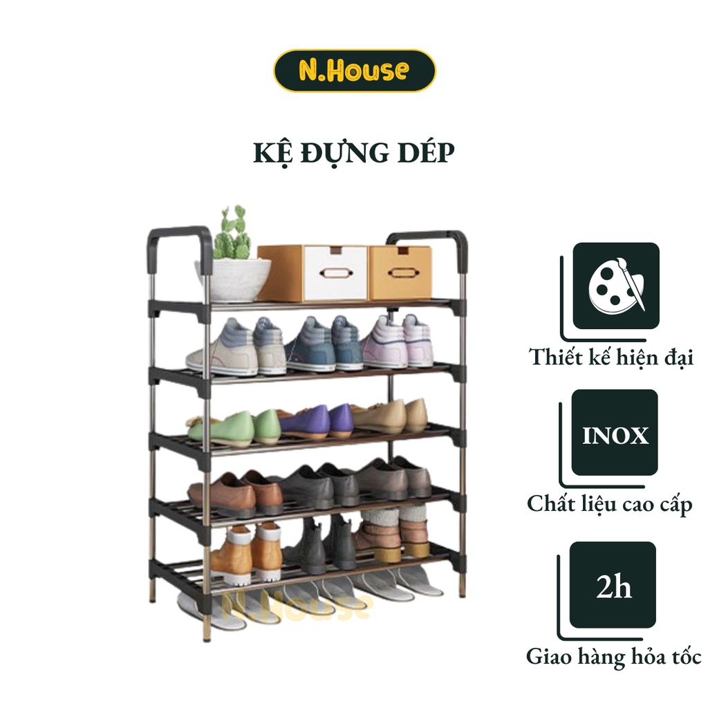 Kẹ dép Inox bền và tiện lợi kệ dép 7 tầng 5 tầng