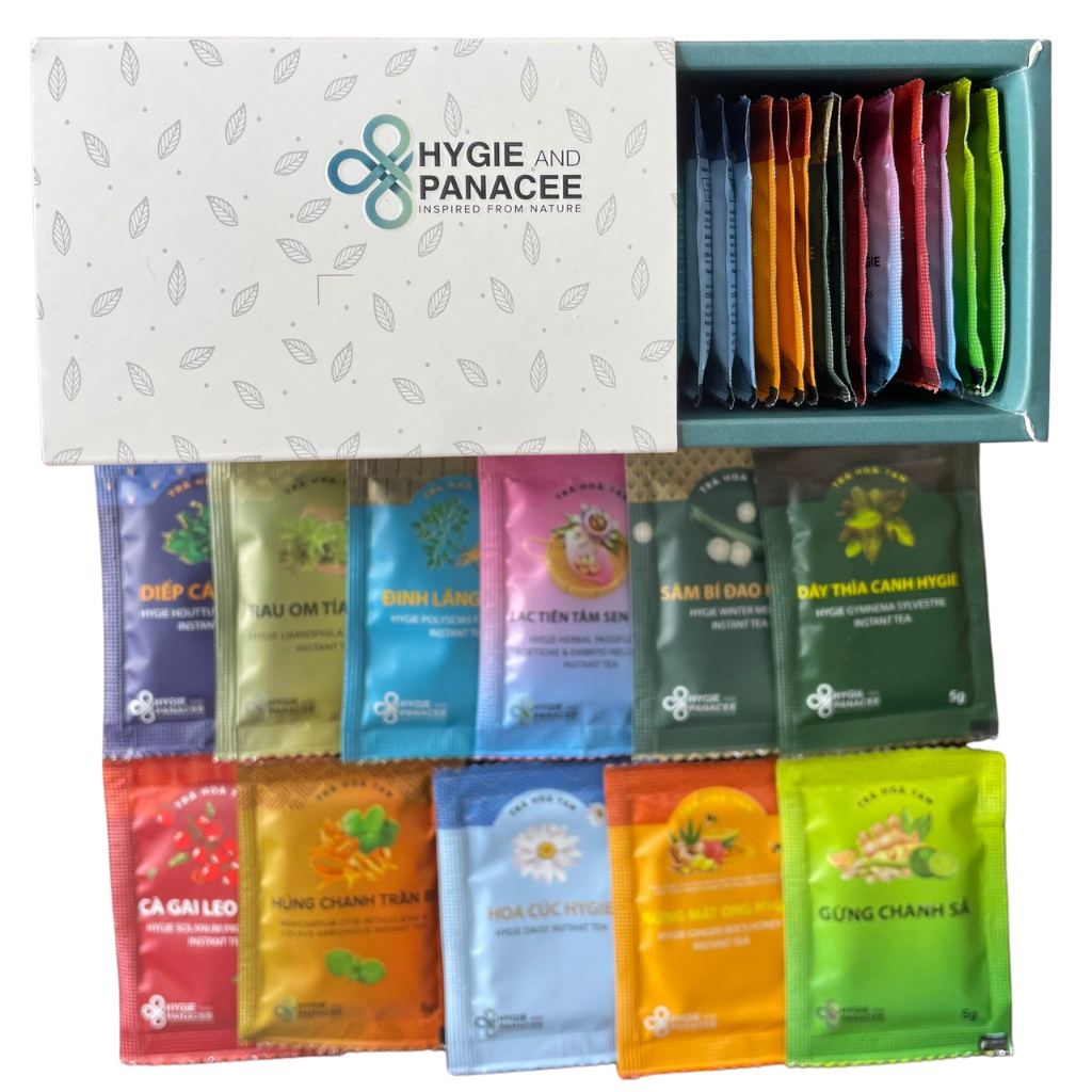 Trà hòa tan Hygie&Panacee Hộp Mix 24 gói 11 loại trà