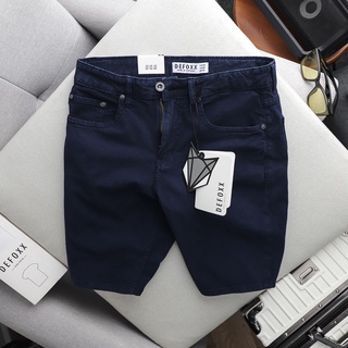 Quần short nam defoxx vải linen may kiểu denim form slim fit - chất xịn đẹp | la store menswear
