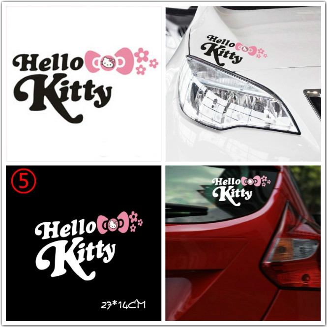 Decal DáN Hello Kitty PhảN Quang Cho Xe Hơi / Xe MáY