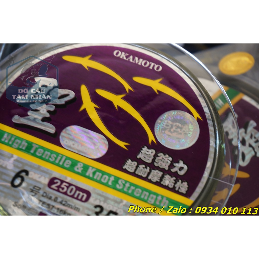 Dây cước Okamoto 4 cá cơm - made in Japan. cam kết hàng chính hãng