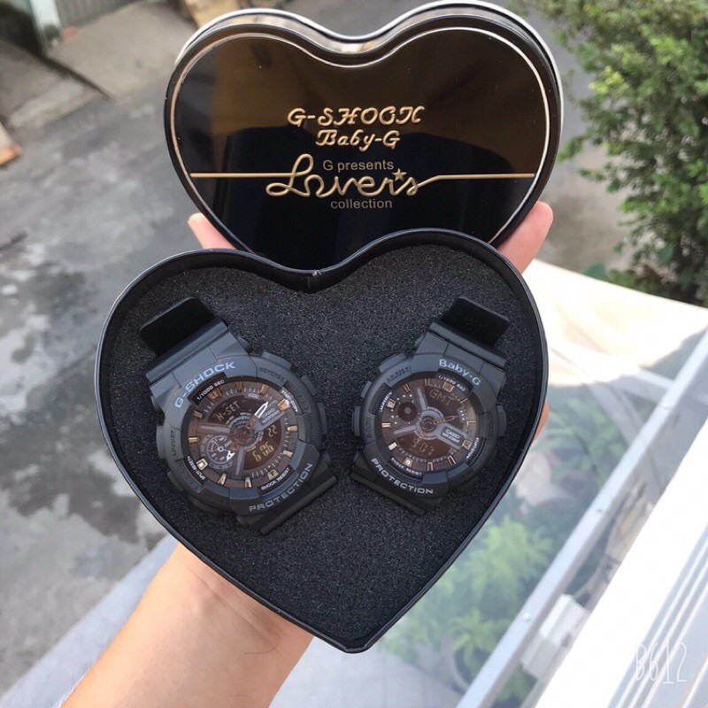 Hộp thiếc đồng hồ G-shock, baby,hộp thiếc lục giác bên trong có mút bảo vệ đồng hồ