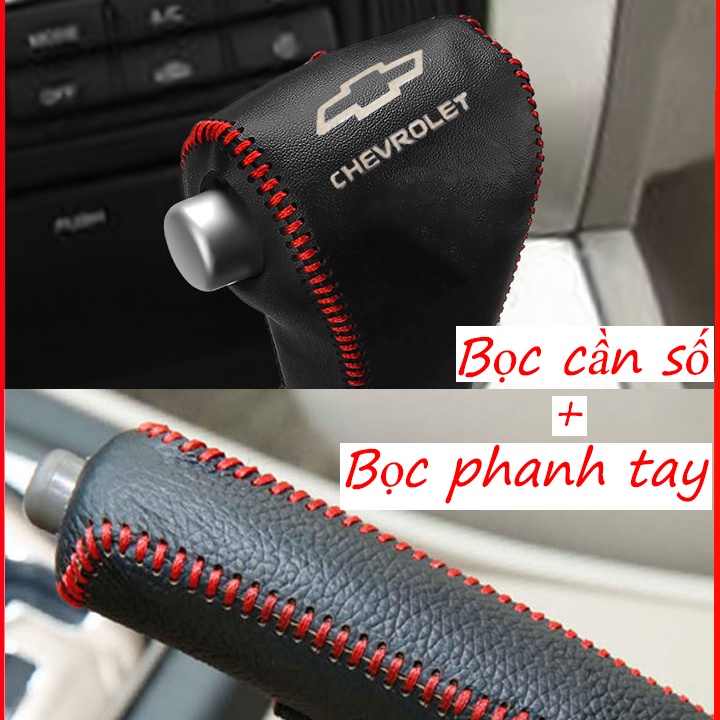 Bọc cần số xe Chevrolet Spark, bọc phanh tay xe ô tô Chevrolet Spark số tự động AT da bò giá rẻ mẫu mới 2022