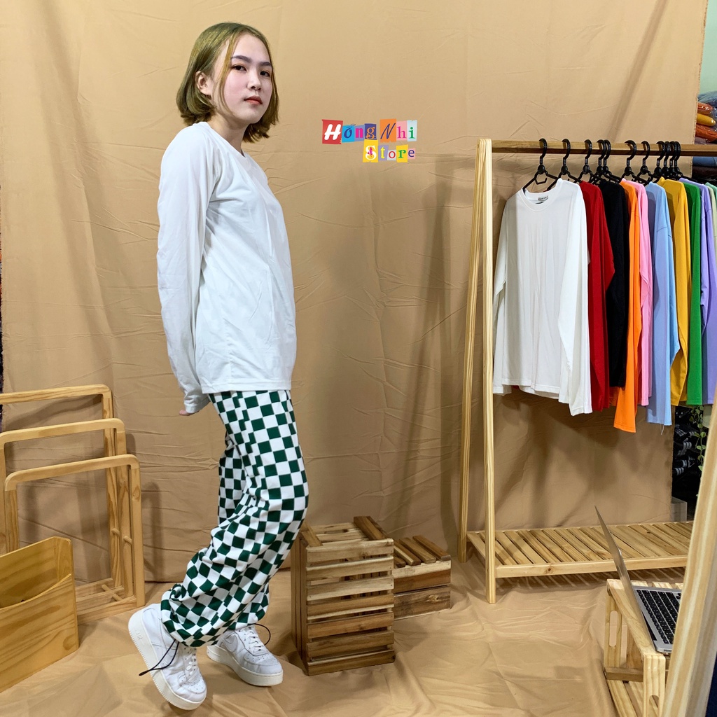 Áo Thun Tay Dài Trơn Long Tee Ulzzang Unisex Dáng Rộng Màu Trắng - MM