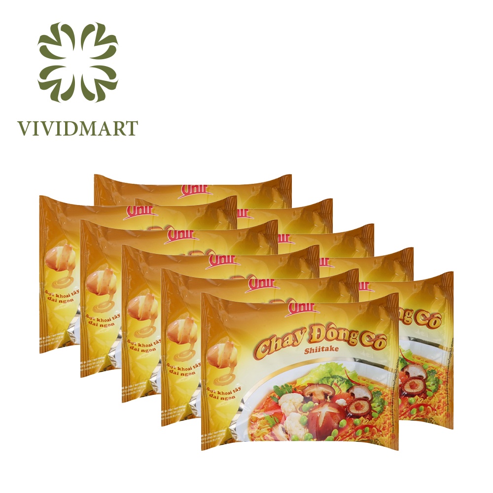 MÌ UNIF 3 VỊ: BÒ RAU THƠM, TÔM CHUA CAY, CHAY ĐÔNG CÔ - GÓI 72G - UNI President