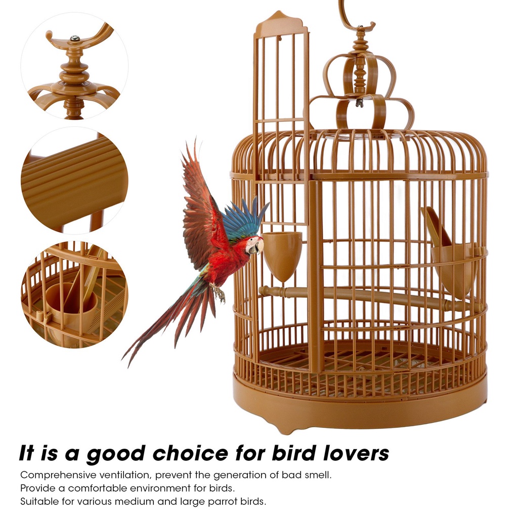 Có thể bán buôn Treo lồng chim bằng nhựa Nhà chở cho tất cả các loại vẹt cỡ lớn vừa Virgina056 Hàng giao ngay