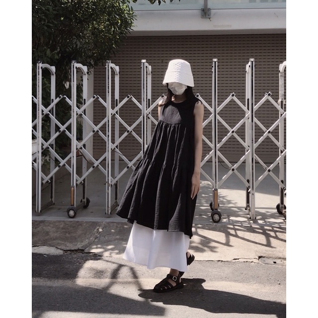 Đầm tầng muslin