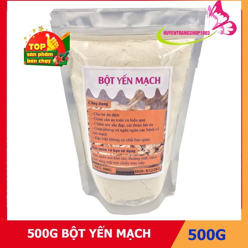 500g bột yến mạch nguyên chất, có giấy đăng ký kinh doanh và VSATTP