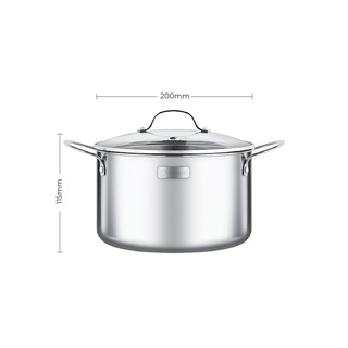  Nồi inox cao cấp 3 lớp đáy liền Trimax EL-3733 size 20cm