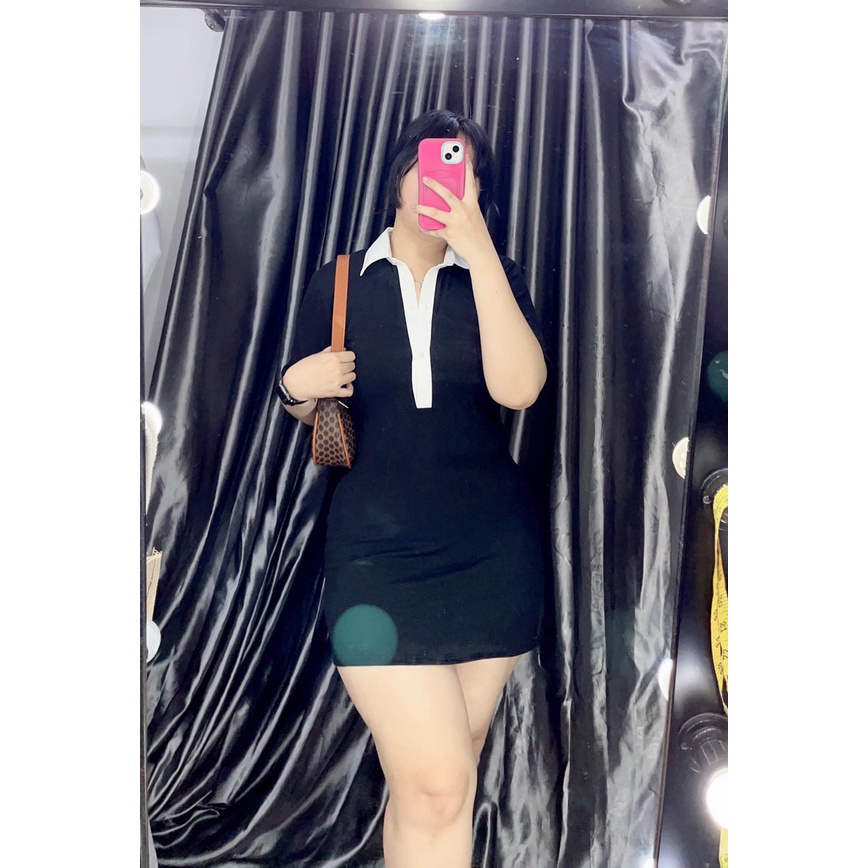- Đầm Polo viền trắng Bigsize