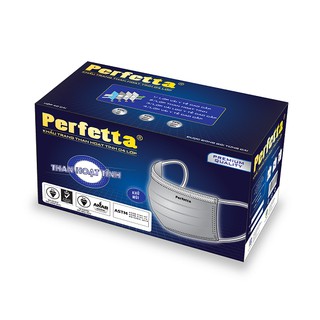 Khẩu trang y tế Perfetta than hoạt tính(có logo) 4 lớp