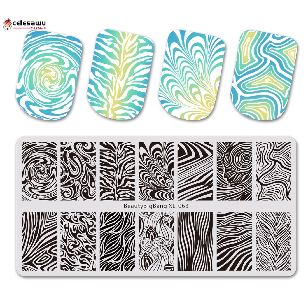 [Hàng mới về] Tấm dập trang trí móng tay nghệ thuật chủ đề cẩm thạch hiệu BEAUTYBIGBANG