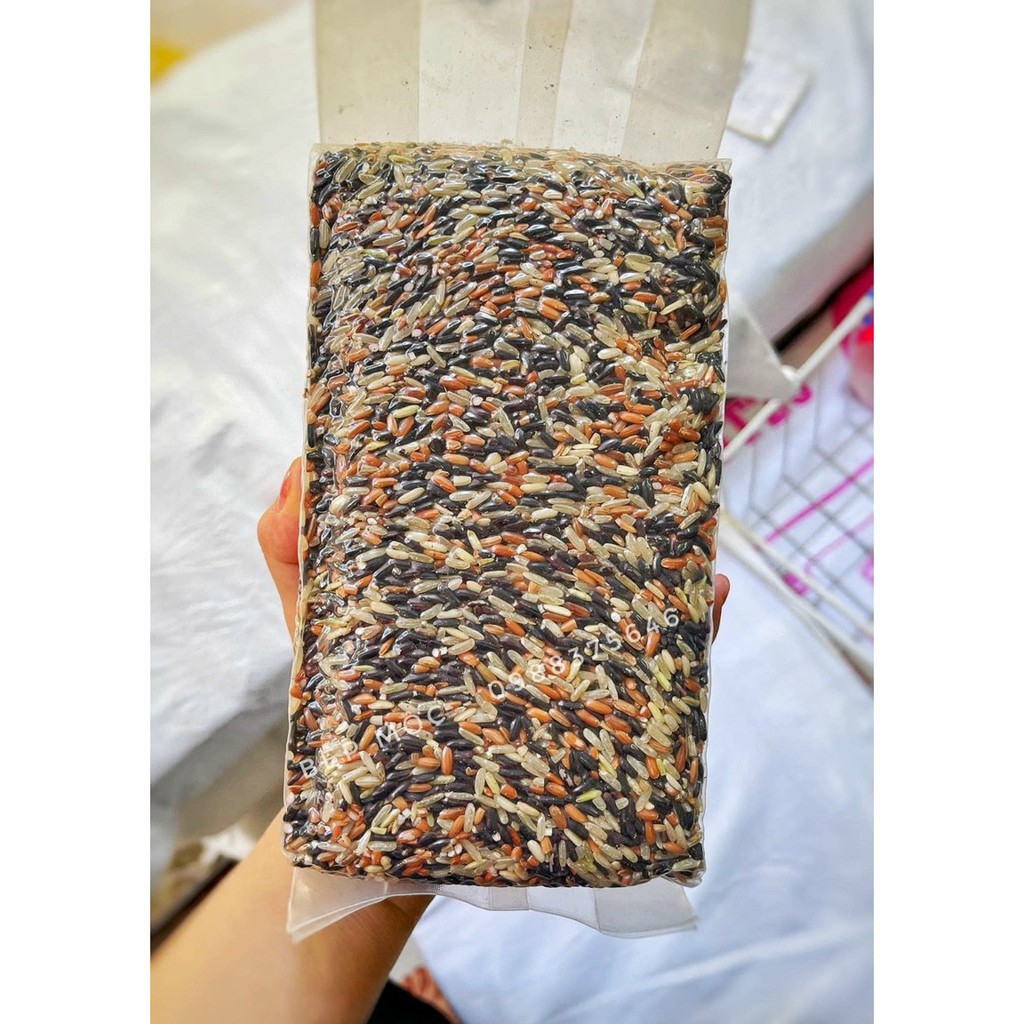 Gạo lứt tam sắc mix 3 loại gạo lứt đen/đỏ điện biên/séng cù ăn kiêng,giảm cân,healthy (1kg)