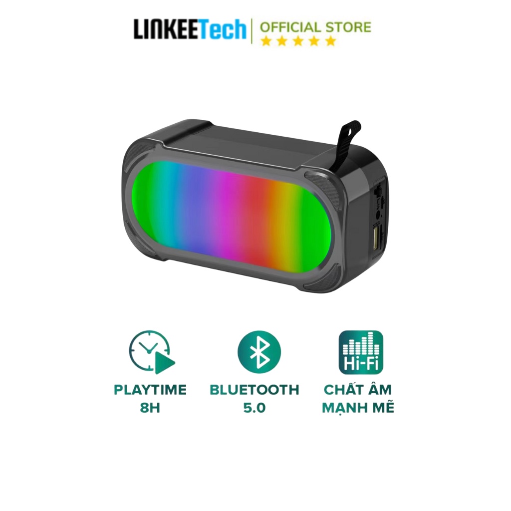 Loa Bluetooth Mini 5.0 Linkeetech MK102 Nhỏ Gọn Tiện Lợi Hỗ trợ thẻ SD Card & USB