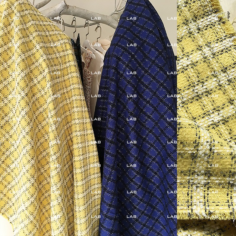 Vải dạ tweed 004 khổ 150cm- vàng  #0309