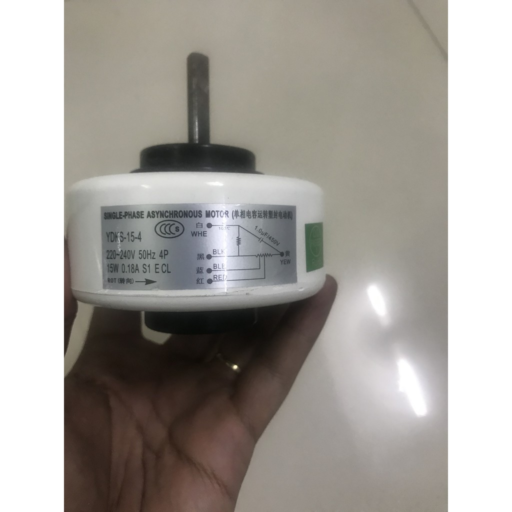 Motor quạt mặt lạnh điều hòa, trục ngắn, 15w, 5 dây / mô tơ quạt đầu lạnh máy lạnh