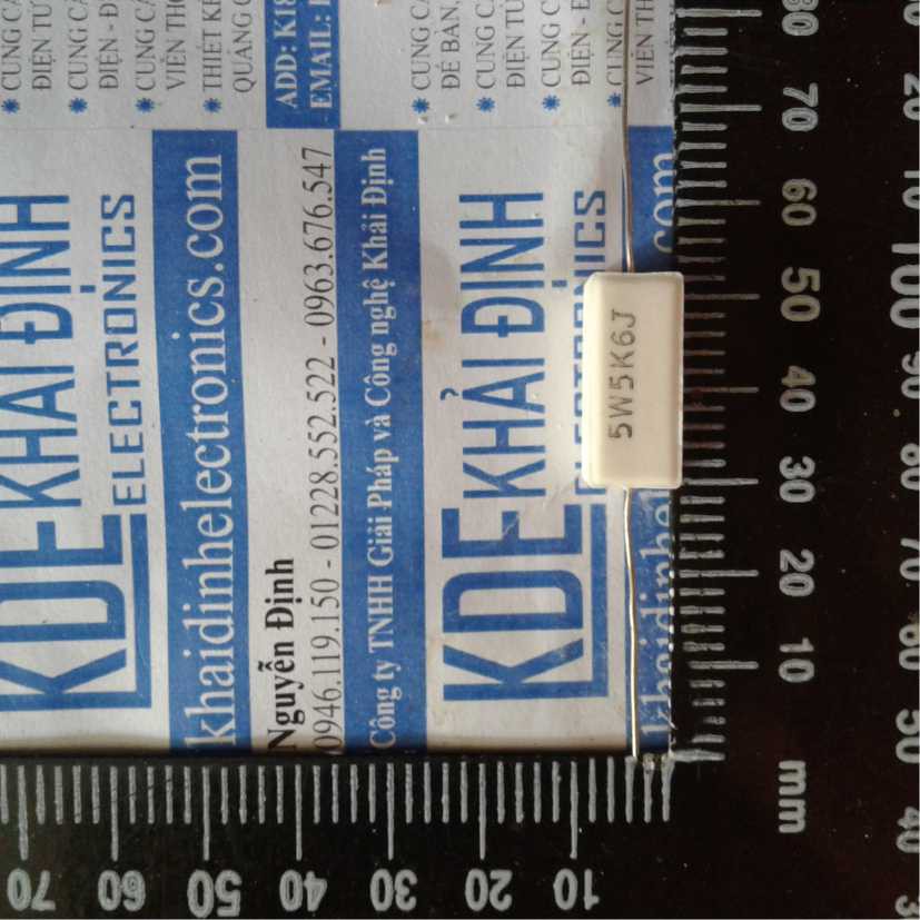 điện trở 5W, 5,6KΩ (10 con) kde0065