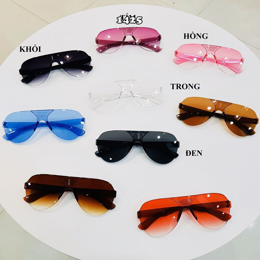 Kính mát nữ thời trang cao cấp form viền ngang 💖FREESHIP💖 mắt kính râm nam nữ sành điệu giá rẻ Ah1425 | BigBuy360 - bigbuy360.vn