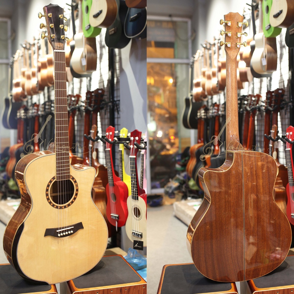 [Ship hỏa tốc HÀ NỘI] Đàn Guitar Acoustic Gỗ Thịt Vinaguitar VG-XX Ship Ngay - Tặng Full Phụ Kiện Và Bảo Hành 2 Năm