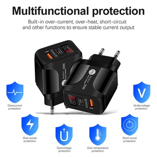 Củ sạc nhanh 2 cổng USB 20w thích hợp cho Iphone/ Android