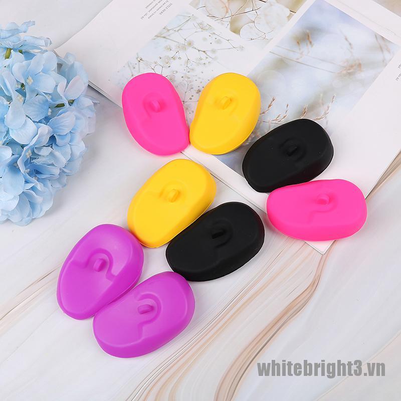 (Hàng Mới Về) Set 2 Miếng Silicone Bọc Bảo Vệ Tai Khi Nhuộm Màu Có Thể Tái Sử Dụng