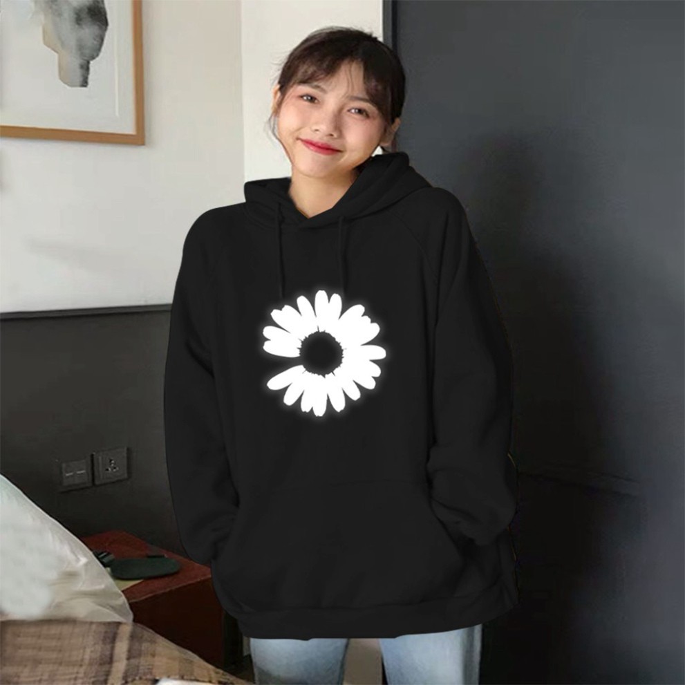 [xả kho mùa covid] Áo Khoác Nỉ Hoodie Phản Quang Hoa Cúc Rơi PQ26KN