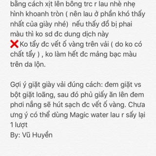 Nước lau giày Magic water