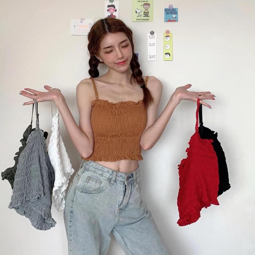 Áo Lót Croptop Chất Liệu Cotton Phong Cách Hàn Quốc Dễ Tháo Lắp 1052