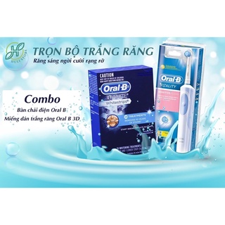 Miếng dán trắng răng Oral B 3D White Whitening Strips